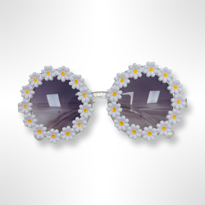 Daisy Flower Sunglasses - White