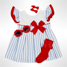 Load image into Gallery viewer, Spanish Romany Style Ribbon Bow Knee High Socks - Red