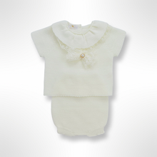 Load image into Gallery viewer, Channel Knitted Bloomer Set - Ivory