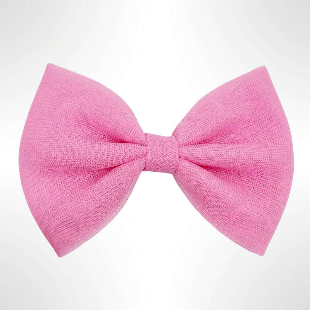 Tulle Bow Hairclip - Bubblegum Pink