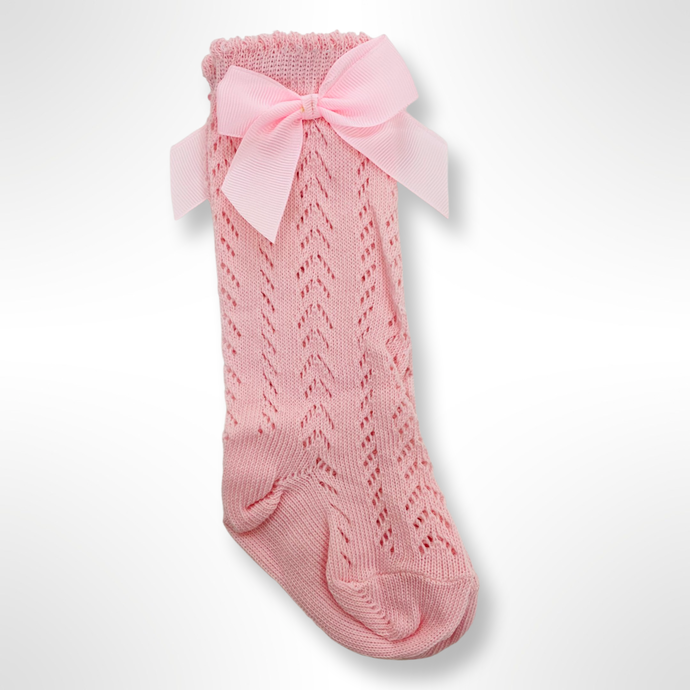 Open Effect Socks - Pink