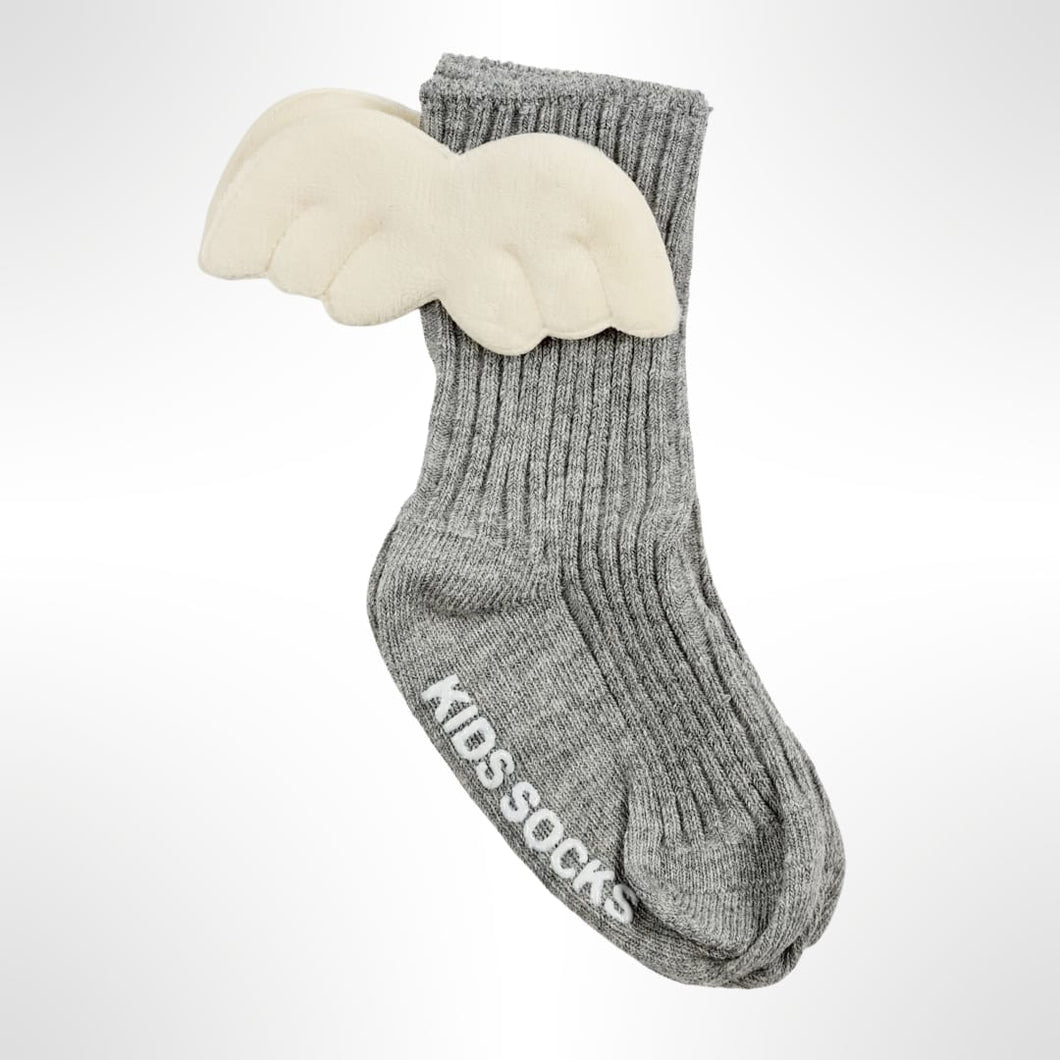 Angel Wing Socks - Grey