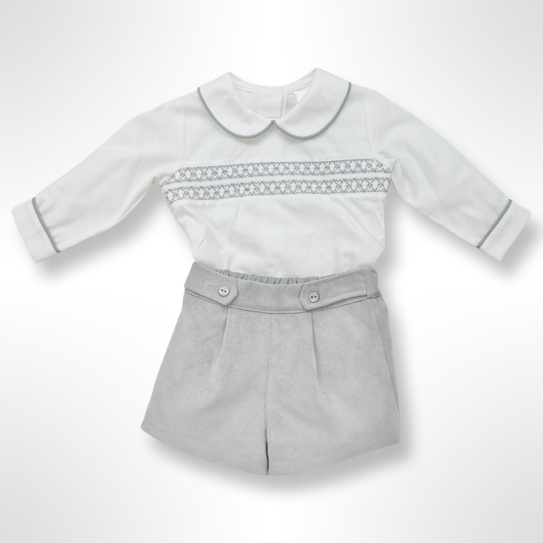Roman Shirt and Short Set - Grey