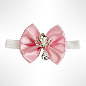 BABITIQUE SIGNATURE Silver & Baby Pink Shoe and Headband Set