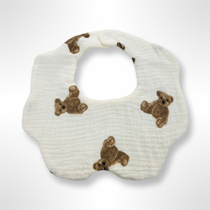 Bear Print Cloud Bib