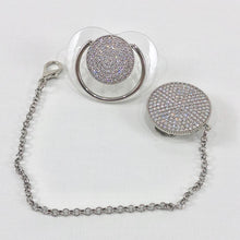Load image into Gallery viewer, BABITIQUE SIGNATURE Silver Bling Pacifier Set