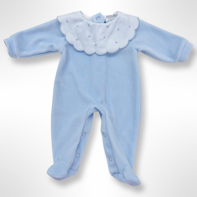 Dover Collection - Blue Cloud Collar Romper