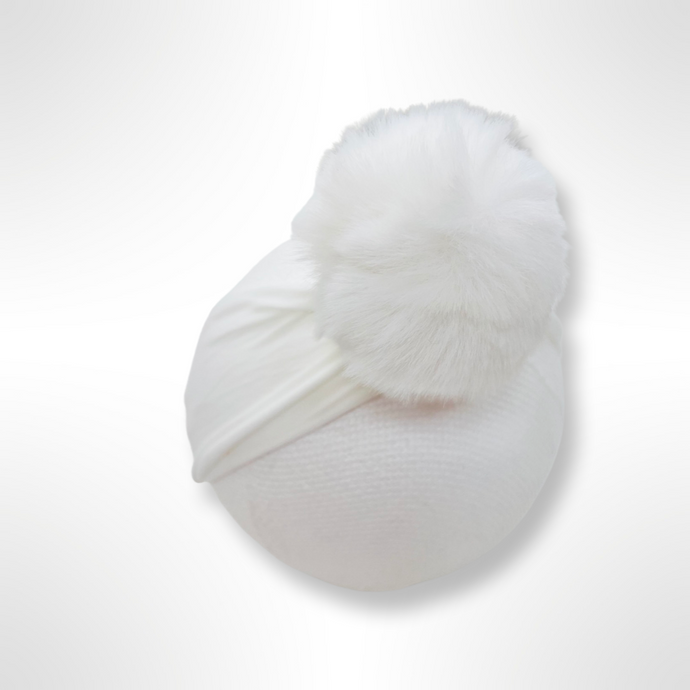 Soft Fur Headband - White