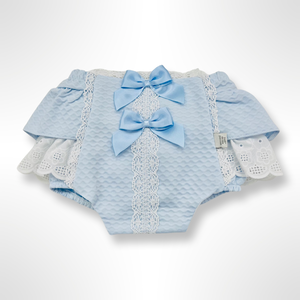 Colette Shirt and Bloomer Set - Blue/White