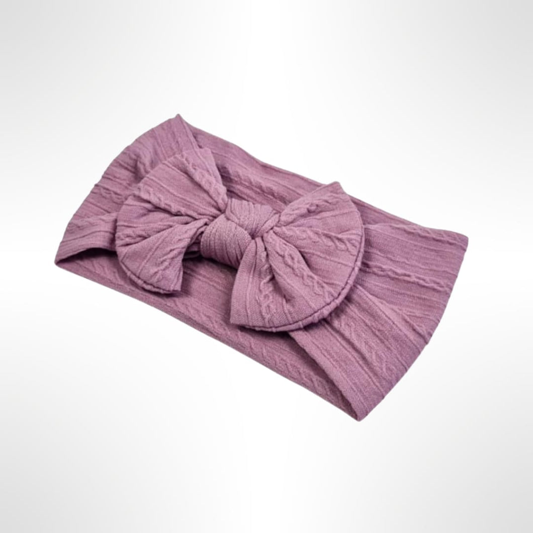Purple Cable Knit Headband