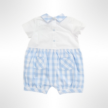 Load image into Gallery viewer, Checker Collection - Blue/White Checked Short Romper