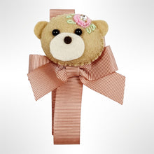 Load image into Gallery viewer, Teddy Booties &amp; Dummy Clip Set - Mauve