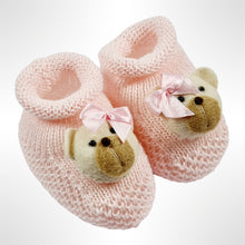 Load image into Gallery viewer, Teddy Booties &amp; Dummy Clip Set - Baby Pink
