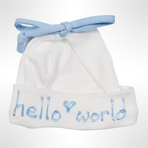 Hello World Hat - White/Blue