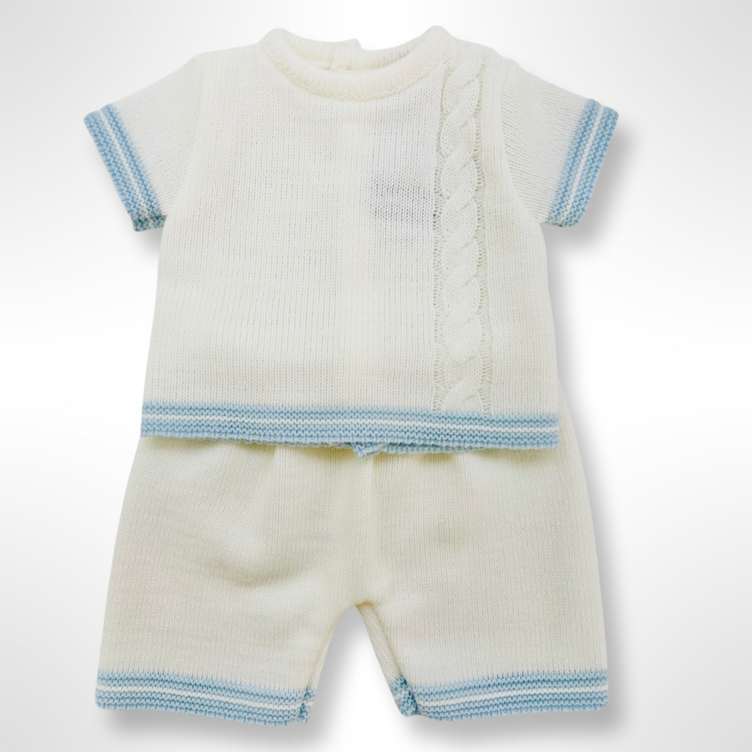 Arlo 2 Piece Short Set - White/Blue