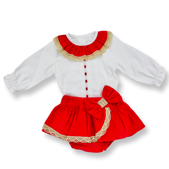 Stella Shirt and Bloomer Set - Red