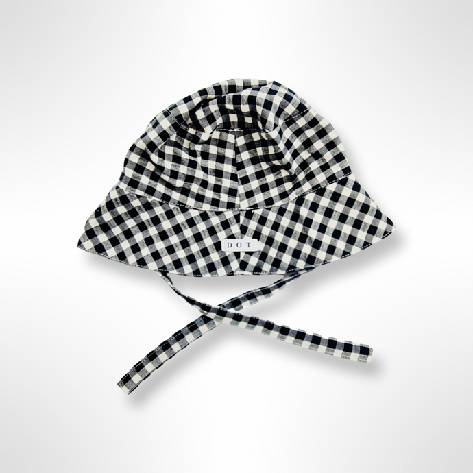Portofino Collection - Black and White Check Bucket Hat