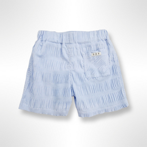 Portofino Collection - Blue and White Check Swim Shorts