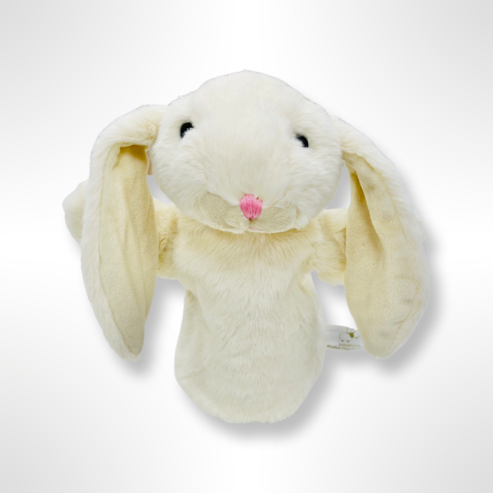 Cream Bunny Hand Puppet