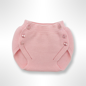 Rachel Knitted Top and Bloomer Set - Pink