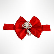 Load image into Gallery viewer, BABITIQUE SIGNATURE Silver &amp; Red Shoe and Headband Set