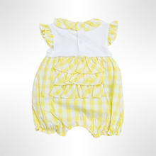 Load image into Gallery viewer, Checker Collection - Yellow/White Romper