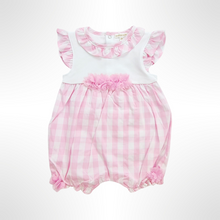 Load image into Gallery viewer, Checker Collection - Pink/White Romper