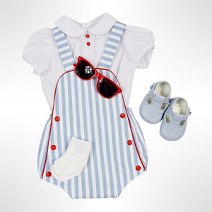 Baypod Baby Blue T Bar Soft Soled Leather Shoes