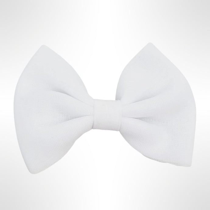 Tulle Bow Hairclip - White